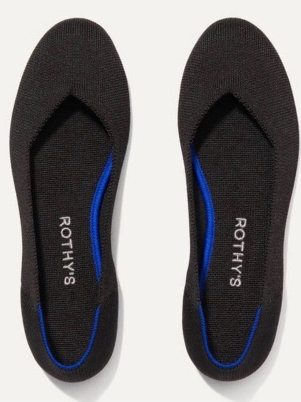 Rothy's The Flat Solid Black Knit Round Toe Ballet Flats Women's Size 11